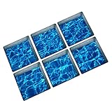 TOOGOO ( R ) 6個13 x 13 cm 3dアンチスリップ防水PVC Bathtubステッカー装飾浴室ステッカードルフィン