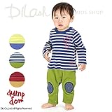 セパレート風ボーダー長袖カバーオール/dumpdom(ダンプドム)秋 ベビー 赤ちゃん 男の子 80 レッド