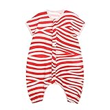 エルフ ベビー(Fairy Baby)赤ちゃん用スリーパー スリーピングバッグ 着る布団 寝袋夏用 寝冷え対策 L 斑馬 レッド