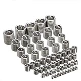 Kingsie ワイヤスレッドインサート コイルインサート ヘリサート 修理キット 304ステンレス製 M3/M4/M5/M6/M8/M10/M12 60個セット