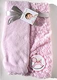 Blankets & Beyond Soft Pink Swirl Rocking Horse Reversible Baby Blanket by Blankets and Beyond [並行輸入