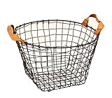 COCO WIRE HANDLE BASKET NO.03 BROWN