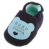 Prettyia 幼児シューズ　　滑りとめ　　ベビー　少年少女　レザー　　私はパパが大好き　　ギフト　プレウォーカー　全3サイズ3色 - 2, 0〜4ヶ月