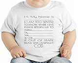 Hi My Name Is Funny Slogan オーガニックベビーTシャツ 12 - 18 Months