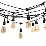 室外防風防水型LEDビジネス用照明セット、48インチ、ST64電球15つ、庭園、ポーチ、バーなどに適用