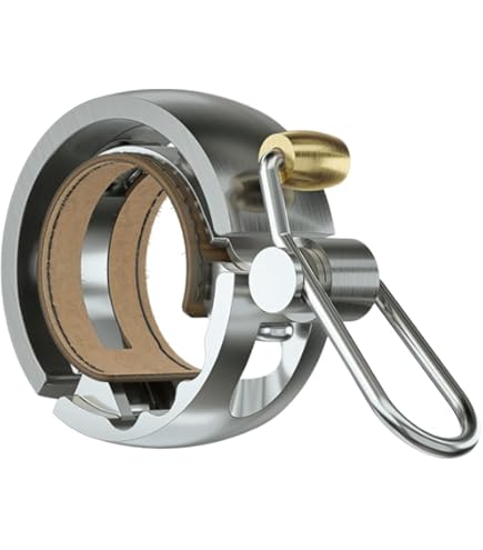 Crane Bike Bell, Scotch Brite Brass E-Ne Bicycle Bell, Made In Japan For Road Bikes Or Mountain Bikes Fits All Handle Bar Sizes Types