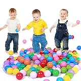 Addision 100個カラフルなボール楽しいボールソフトプラスチック海洋ボールベビーキッドおもちゃSwim Pit Toy