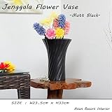 MANJA GCT-0041 JENGGALA ジェンガラ フラワーベース (マットブラック らせん)