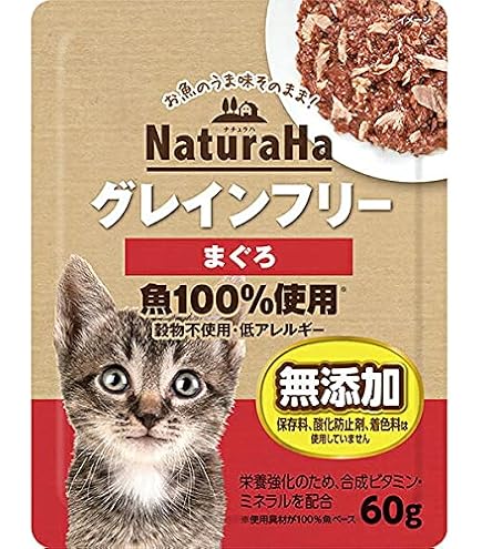 Amazon.co.jp: ナチュラハ グレインフリー まぐろ・鮭入り 60g×12コ