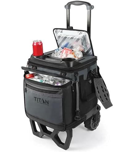 Amazon | TITAN ROLLING COOLER 折り畳み式 クーラーバッグ キャリー