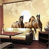bzdhwwhフォト壁紙3d Dancing Horseホテルベッドルームリビングルーム絵画壁壁紙PapelデParede壁画 6949265143333