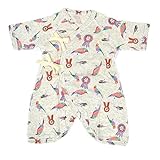 (ocean&ground)オーシャン＆グラウンド コンビ肌着 新生児 半袖 肌着 短肌着 1620156 BIRD&ROSETTE ベビー 赤ちゃん 半袖ロンパース 女の子 男の子 ボディスーツ 肌
