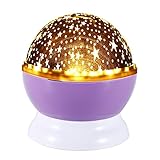teepao "回転Star Moonプロジェクターライト、Starry Night Lightプロジェクタ寝室ランプアウトドアLEDプロジェクターライトforキッズ、子、大人用" One Size 