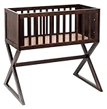 赤ちゃんが成長後も賢く使える★ベビーベッド　バワリーバシネット　babyletto社　エスプレッソ【並行輸入】