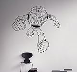 Buzz Lightyear壁ビニールデカールおもちゃストーリー壁ステッカーCartoonsホーム内部子供キッズ部屋リムーバブル装飾8 ( Tsy )