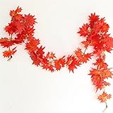 Zehuiウェディングガーデン装飾秋葉ガーランドMaple Leaf Vine Fake Foliage 2.4 M