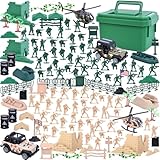AMOR PRESENT 117個 陸軍 男性 プレイセット ミリタリーソルジャーセット ボックス付き ヘリコプター 陸軍 アクションフィギュア バトルグループ グリーン ギフト用