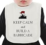 Keep Calm And Build A Barricade ネクタイを有する有機ビブ Medium