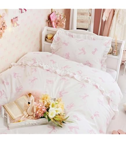 ロマンティックプリンセス リボン柄布団カバー3点セット