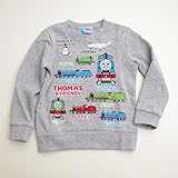 きかんしゃトーマス 裏起毛トレーナー　100cm-120ｃｍ（744TM6011) (100cm, グレー)