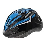 XJD ヘルメット 子供用 自転車 ヘルメット キッズ 幼児 軽量 調節可能 スポーツヘルメット 通学 スキー 登山 バイク スケートボードなど適用 (黒青)
