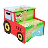 Fantasy Fields by Teamson Happy Farm Animal Childrens Wooden Toilet Training Step up Stool TD-11330A