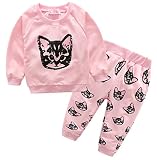 【エビ屋】子供服スーツ子供の春と秋の長袖家庭用服 (100CM, ピンク)
