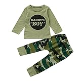 (プタス)Putars ベビー服 子供服 上下セット Tシャツ 男の子 長袖 迷彩柄 DADDYS BOY 可愛い 秋 冬 スポーツ 運動会 旅行 記念日 プレゼント 6-18ヶ月