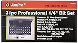 AMPRO T33263 Professional 1/4-Inch Bit Set, 31-Piece [並行輸入品]