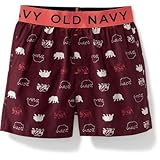 オールドネイビー OLD NAVY/ プリント ウーブン ボクサー 1-パック ボーイズ ダーク レッド 下着 XL【並行輸入】