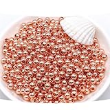 YAYAMIYA タングステン・縦スリット・フライタイイング用ビーズ (ローズゴールド（2.5mm）100個入り)