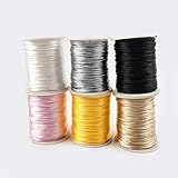 Mamimami Home サテンナイロンコード DIY 歯固め 歯がため おしゃぶり ガラガラ ママ　看護授乳ネックレス　アクセサリー コットンロープ 6個/ゼント [BPAフリー][FDA認可済]