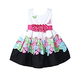 Pettigirl女の子ドレス ガールズワンピース コットン花柄コサージュ付きソフトフラワードレス 3歳 [並行輸入品]