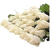 人工花 – TOOGOO ( R ) 11pcsフレッシュローズ人工花ウェディングパーティーのホームデコレーション、＠＠45 cm＠＠＠ホワイト＠