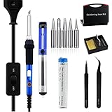 GOCHANGE US Plug 7-in-1 Soldering Set 220V/60W Soldering Iron with On off switch Temperature 200-450