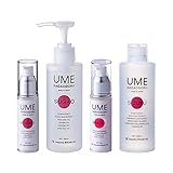 ウメハダオドル 化粧水 オイルクレンジング エイジングケア美容液 オールインワンジェル 高保湿 梅の香り スキンケアセット 200ml/150ml/30ml/30ml