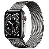【整備済み品】Apple Watch Series 6 (GPS + Cellularモデル) - 44mm グラファイトステンレススチールケースとグラファイトミラネーゼループ