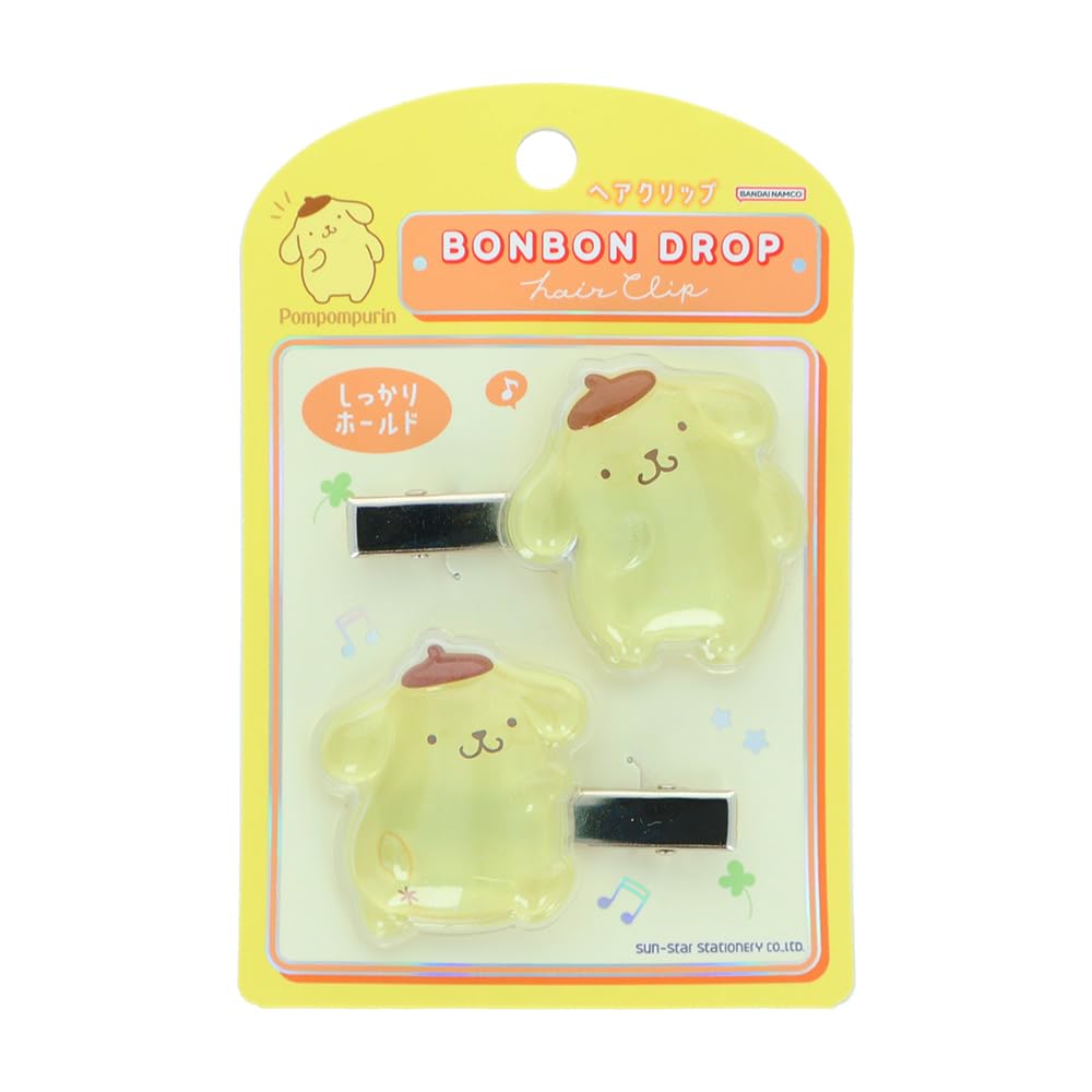 サンスター文具 ポムポムプリン サンリオキャラクターズ グッズ ボンボンドロップ ヘアクリップ S8106894