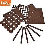 ブロス& Lowe価格家具フェルトパッド値パック142ピースHeavy Duty Ultra Strong self-stick粘着床プロテクターを保護するHardwoodフローリング傷や擦り傷から(