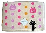 日繊商工 TROUSSEAU にゃぼんだま バスタオル ピンク QGS-13003