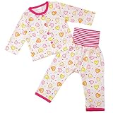ガールズ|ベビー|パジャマ[enfant pur]腹巻付ロールアップ袖|長袖パジャマ上下セット|ハート柄|ロールアップパジャマ|女の子|女児 95cm WH-ホワイト