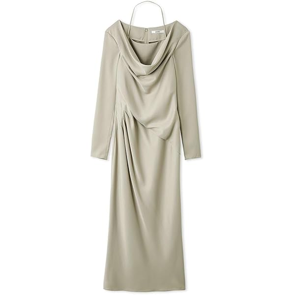 完売 SNIDEL 新品タグ付 Sサイズ フロッキーベロアドレープドレス フロッキーベロアドレープドレス(マキシ・ロングワンピース