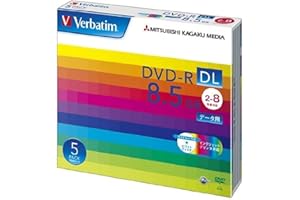 Verbatim バーベイタム 1回記録用 DVD-R DL 8.5GB 5枚 ホワイトプリンタブル 片面2層 2-8倍速 DHR85HP5V1