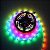 WS2812b個別アドレス可能LEDテープライト5V WS2812 5m 5050 RGB SMD 150 led NeoPixel テープLEDイルミネーションライト非防水 白いベース