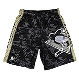KLEW NHL Pittsburgh Penguins Bigロゴポリエステルショーツ、スモール、ブラック