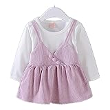 Candykids　女の子 フォーマル ドレス ワンピース 子供服 ガールズ ワンピース チュニック リボン あったか 子供 キッズ 長袖 女の子 ガールズ ワンピース (100cm, パープル)