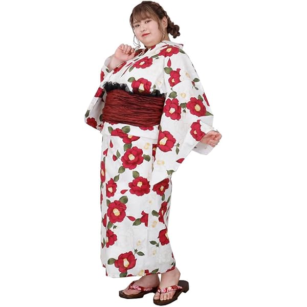 Amazon | [きものひろば悠] 浴衣 レディース プラスサイズ 2L 3L