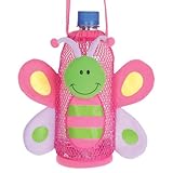 ステファンジョセフ【ハリウッドスター&セレブ御用達】女の子用ピンクxパープルバタフライマスコット付メッシュペットボトルホルダー,ちょうちょ,ペットボトルケース,Stephen Joseph,蝶,遠足【