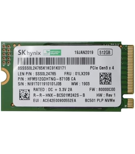 Amazon | SKhynix 512GB M.2 2242 42mm BC711 NVMe PCIe Gen 3 x4 TLC