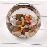 Fenteer リビングルーム　オフィスなどに　クリスタル　ガラス　ボウル　球　花瓶　魚　水槽　水　瓶　水耕栽培　実用的